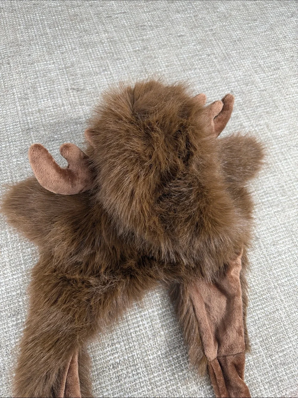 Kids Brown Deer Antler Hat Costume Hood